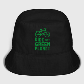 Мужская панама хлопок с принтом Ride for a green planet в Белгороде,  |  | Тематика изображения на принте: 