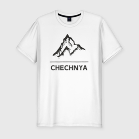 Мужская футболка хлопок Slim с принтом Чечня Россия в Белгороде, 92% хлопок, 8% лайкра | приталенный силуэт, круглый вырез ворота, длина до линии бедра, короткий рукав | Тематика изображения на принте: 