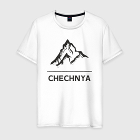 Мужская футболка хлопок с принтом Чечня Россия , 100% хлопок | прямой крой, круглый вырез горловины, длина до линии бедер, слегка спущенное плечо. | 