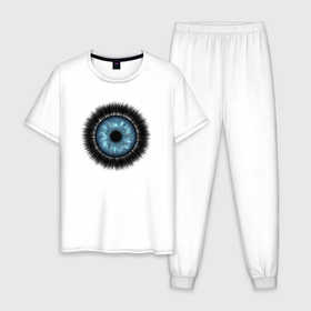 Мужская пижама хлопок с принтом Третий глаз в Тюмени, 100% хлопок | брюки и футболка прямого кроя, без карманов, на брюках мягкая резинка на поясе и по низу штанин
 | 