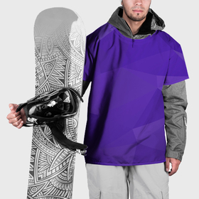 Накидка на куртку 3D с принтом Темно фиолетовые многоугольники в Тюмени, 100% полиэстер |  | 