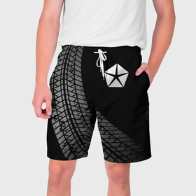 Мужские шорты 3D с принтом Jeep tire tracks в Кировске,  полиэстер 100% | прямой крой, два кармана без застежек по бокам. Мягкая трикотажная резинка на поясе, внутри которой широкие завязки. Длина чуть выше колен | 