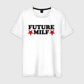Мужская футболка хлопок с принтом Future milf star в Белгороде, 100% хлопок | прямой крой, круглый вырез горловины, длина до линии бедер, слегка спущенное плечо. | 