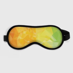 Маска для сна 3D с принтом Желтые, зеленые и оранжевые многоугольники в Тюмени, внешний слой — 100% полиэфир, внутренний слой — 100% хлопок, между ними — поролон |  | Тематика изображения на принте: 