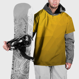 Накидка на куртку 3D с принтом Золотисто желтые многоугольники в Белгороде, 100% полиэстер |  | 
