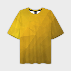 Мужская футболка oversize 3D с принтом Золотисто желтые многоугольники в Тюмени,  |  | 