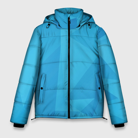 Мужская зимняя куртка 3D с принтом Ярко синие многоугольники в Тюмени, верх — 100% полиэстер; подкладка — 100% полиэстер; утеплитель — 100% полиэстер | длина ниже бедра, свободный силуэт Оверсайз. Есть воротник-стойка, отстегивающийся капюшон и ветрозащитная планка. 

Боковые карманы с листочкой на кнопках и внутренний карман на молнии. | 