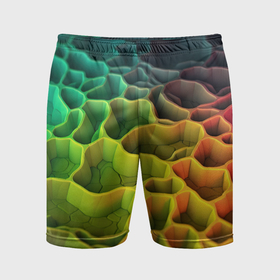 Мужские шорты спортивные с принтом песочная радужная текстура в Кировске,  |  | 