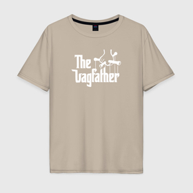 Мужская футболка хлопок Oversize с принтом The godfather of VAG в Тюмени, 100% хлопок | свободный крой, круглый ворот, “спинка” длиннее передней части | 