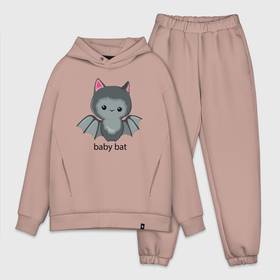 Мужской костюм oversize хлопок с принтом Baby bat   cutie в Екатеринбурге,  |  | 