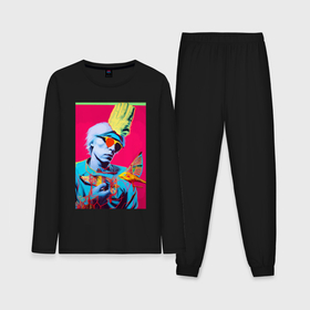 Мужская пижама с лонгсливом хлопок с принтом Andy Warhol   self portrait в Екатеринбурге,  |  | Тематика изображения на принте: 