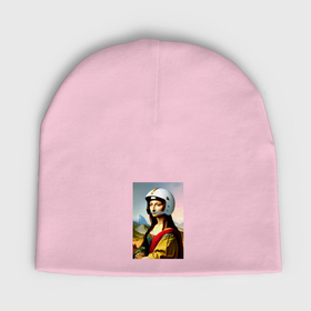 Мужская шапка демисезонная с принтом Мона Лиза в шлеме   нейросеть в Петрозаводске,  |  | Тематика изображения на принте: 