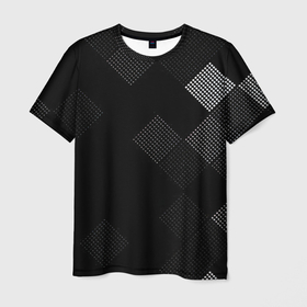 Мужская футболка 3D с принтом Векторная сетка в Тюмени, 100% полиэфир | прямой крой, круглый вырез горловины, длина до линии бедер | 