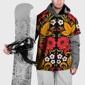 Накидка на куртку 3D с принтом Хохлома узор в Петрозаводске, 100% полиэстер |  | Тематика изображения на принте: 
