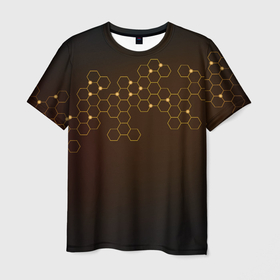 Мужская футболка 3D с принтом Neuro communication в Курске, 100% полиэфир | прямой крой, круглый вырез горловины, длина до линии бедер | 
