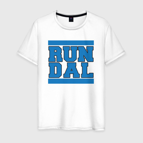 Мужская футболка хлопок с принтом Run Dallas Mavericks в Екатеринбурге, 100% хлопок | прямой крой, круглый вырез горловины, длина до линии бедер, слегка спущенное плечо. | Тематика изображения на принте: 