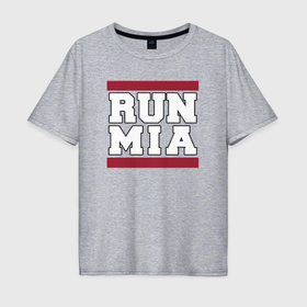 Мужская футболка хлопок Oversize с принтом Run Miami Heat в Тюмени, 100% хлопок | свободный крой, круглый ворот, “спинка” длиннее передней части | Тематика изображения на принте: 