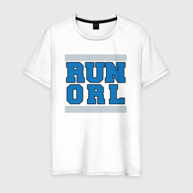Мужская футболка хлопок с принтом Run Orlando Magic в Кировске, 100% хлопок | прямой крой, круглый вырез горловины, длина до линии бедер, слегка спущенное плечо. | 