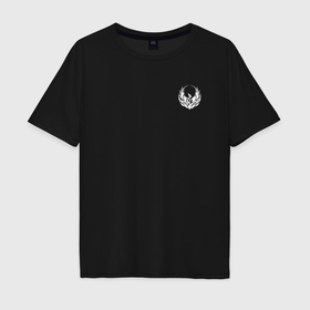 Мужская футболка хлопок Oversize с принтом Символ орла в Екатеринбурге, 100% хлопок | свободный крой, круглый ворот, “спинка” длиннее передней части | Тематика изображения на принте: 
