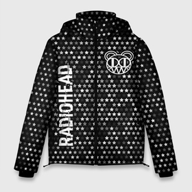 Мужская зимняя куртка 3D с принтом Radiohead glitch на темном фоне: надпись, символ в Екатеринбурге, верх — 100% полиэстер; подкладка — 100% полиэстер; утеплитель — 100% полиэстер | длина ниже бедра, свободный силуэт Оверсайз. Есть воротник-стойка, отстегивающийся капюшон и ветрозащитная планка. 

Боковые карманы с листочкой на кнопках и внутренний карман на молнии. | 