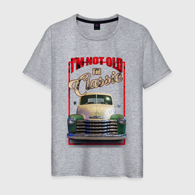Мужская футболка хлопок с принтом Классика автомобиль Chevrolet Thriftmaster в Санкт-Петербурге, 100% хлопок | прямой крой, круглый вырез горловины, длина до линии бедер, слегка спущенное плечо. | 