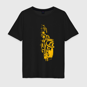 Мужская футболка хлопок Oversize с принтом С саксофоном , 100% хлопок | свободный крой, круглый ворот, “спинка” длиннее передней части | 