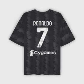 Мужская футболка oversize 3D с принтом Криштиану Роналду Ювентус форма 22 23 гостевая в Белгороде,  |  | 