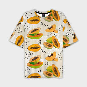 Мужская футболка oversize 3D с принтом папайа ,  |  | 