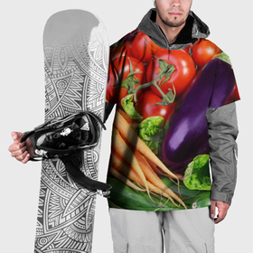 Накидка на куртку 3D с принтом Свежие овощи в Белгороде, 100% полиэстер |  | 