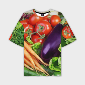 Мужская футболка oversize 3D с принтом Свежие овощи в Белгороде,  |  | 