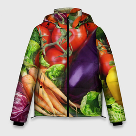 Мужская зимняя куртка 3D с принтом Свежие овощи в Белгороде, верх — 100% полиэстер; подкладка — 100% полиэстер; утеплитель — 100% полиэстер | длина ниже бедра, свободный силуэт Оверсайз. Есть воротник-стойка, отстегивающийся капюшон и ветрозащитная планка. 

Боковые карманы с листочкой на кнопках и внутренний карман на молнии. | 