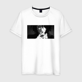 Мужская футболка хлопок с принтом Black White girl в Новосибирске, 100% хлопок | прямой крой, круглый вырез горловины, длина до линии бедер, слегка спущенное плечо. | Тематика изображения на принте: 
