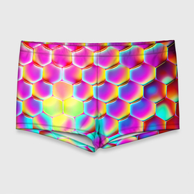 Мужские купальные плавки 3D с принтом Розовая чешуя   текстура в Курске, Полиэстер 85%, Спандекс 15% |  | 