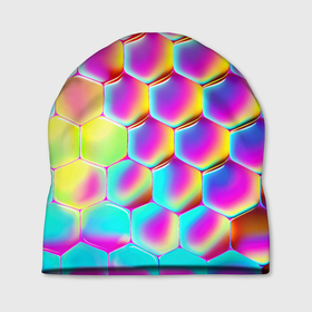 Шапка 3D с принтом Розовая чешуя   текстура в Курске, 100% полиэстер | универсальный размер, печать по всей поверхности изделия | Тематика изображения на принте: 