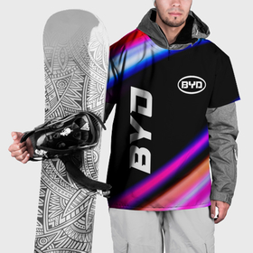 Накидка на куртку 3D с принтом BYD speed lights , 100% полиэстер |  | Тематика изображения на принте: 