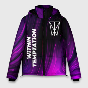 Мужская зимняя куртка 3D с принтом Within Temptation violet plasma в Санкт-Петербурге, верх — 100% полиэстер; подкладка — 100% полиэстер; утеплитель — 100% полиэстер | длина ниже бедра, свободный силуэт Оверсайз. Есть воротник-стойка, отстегивающийся капюшон и ветрозащитная планка. 

Боковые карманы с листочкой на кнопках и внутренний карман на молнии. | Тематика изображения на принте: 