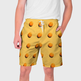 Мужские шорты 3D с принтом Целые мандаринки в Екатеринбурге,  полиэстер 100% | прямой крой, два кармана без застежек по бокам. Мягкая трикотажная резинка на поясе, внутри которой широкие завязки. Длина чуть выше колен | 
