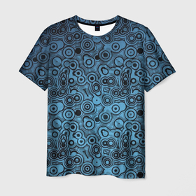 Мужская футболка 3D с принтом Смешение молекул midjourney , 100% полиэфир | прямой крой, круглый вырез горловины, длина до линии бедер | 