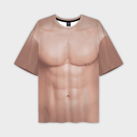 Мужская футболка oversize 3D с принтом Мужской торс качка с мышцами   идеальное тело с мускулами в Тюмени,  |  | 