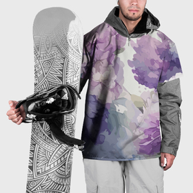 Накидка на куртку 3D с принтом Сирень и Пионы Акварель в Кировске, 100% полиэстер |  | Тематика изображения на принте: 