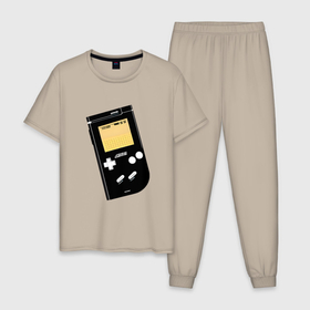 Мужская пижама хлопок с принтом Игровая приставка Nintendo в Курске, 100% хлопок | брюки и футболка прямого кроя, без карманов, на брюках мягкая резинка на поясе и по низу штанин
 | 