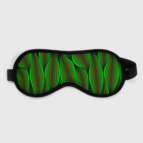 Маска для сна 3D с принтом Зелёные листовые линии в Санкт-Петербурге, внешний слой — 100% полиэфир, внутренний слой — 100% хлопок, между ними — поролон |  | 