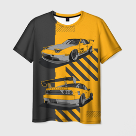 Мужская футболка 3D с принтом Nissan 180sx art в Курске, 100% полиэфир | прямой крой, круглый вырез горловины, длина до линии бедер | 
