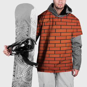 Накидка на куртку 3D с принтом Кирпичная стена в Петрозаводске, 100% полиэстер |  | Тематика изображения на принте: 