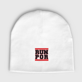 Мужская шапка демисезонная с принтом Run Portland Trail Blazers ,  |  | Тематика изображения на принте: 