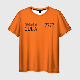 Мужская футболка 3D с принтом Тюремная форма США в Гуантаномо на Кубе в Новосибирске, 100% полиэфир | прямой крой, круглый вырез горловины, длина до линии бедер | 