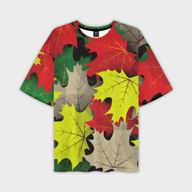 Мужская футболка oversize 3D с принтом Красочная осень в Курске,  |  | 
