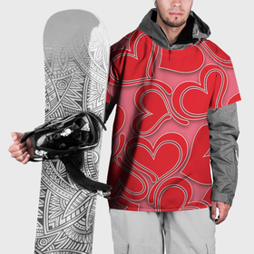 Накидка на куртку 3D с принтом Love hearts в Санкт-Петербурге, 100% полиэстер |  | Тематика изображения на принте: 