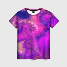 Женская футболка 3D с принтом Пурпурный стиль в Тюмени, 100% полиэфир ( синтетическое хлопкоподобное полотно) | прямой крой, круглый вырез горловины, длина до линии бедер | 