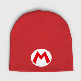 Мужская шапка демисезонная с принтом The Super Mario Bros лого Марио в Курске,  |  | 